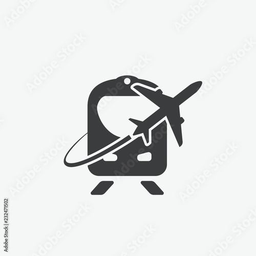 Airport Train Shuttle Vector Icon