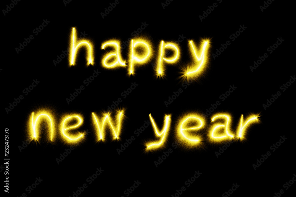 Obraz premium christmas and new year, sparkling symbols