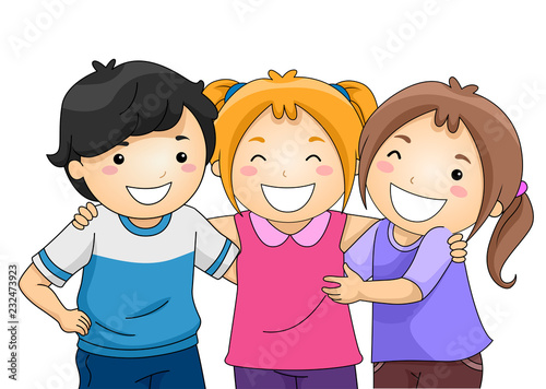 Kids Best Friends Illustration