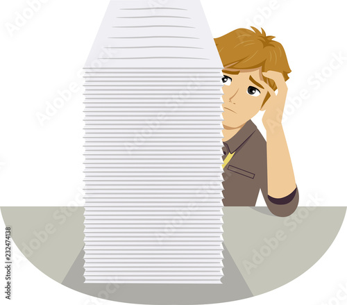 Teen Boy Intern Piled Loade...
