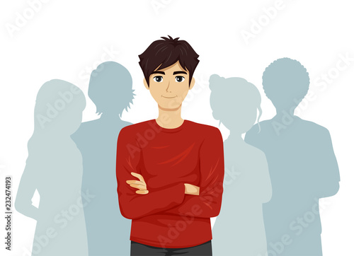Teen Guy Leader Illustration