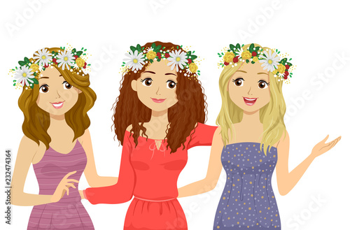 Teen Girls Sweden Midsummer...