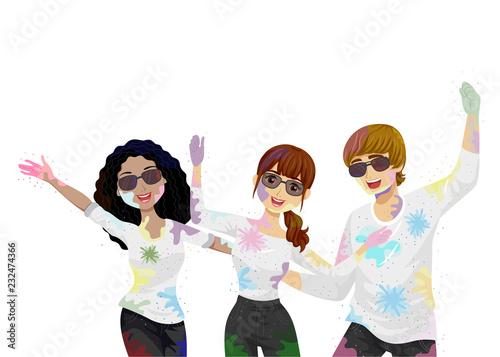 Teens Friends Holi Powder I...