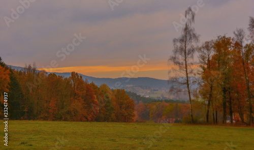 sunset in authumn photo