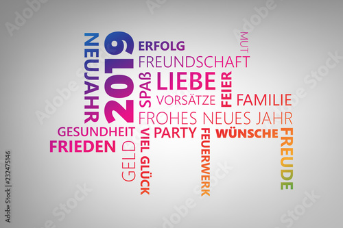 Wünsche für das Jahr 2019 Regenbogen Farben