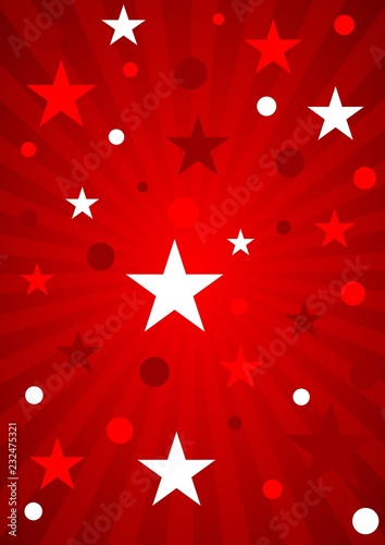 festive red background with stars