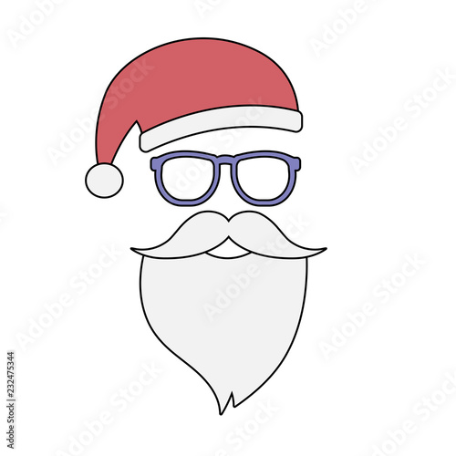Comic Hipster Santa Clause