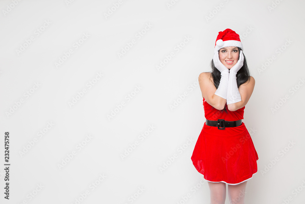 beautiful and cute girl dresses as a sexy santa claus beautiful and cute girl dresses as a sexy santa claus