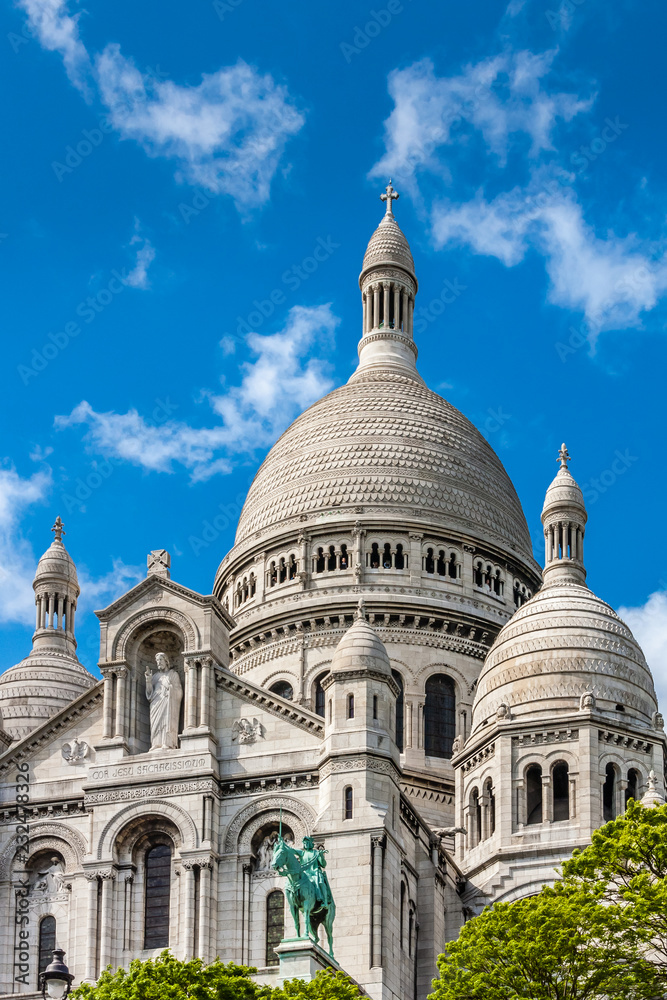 Sacre Coeur Basilica, the Basilica of the Sacred Hearts, Paris, France