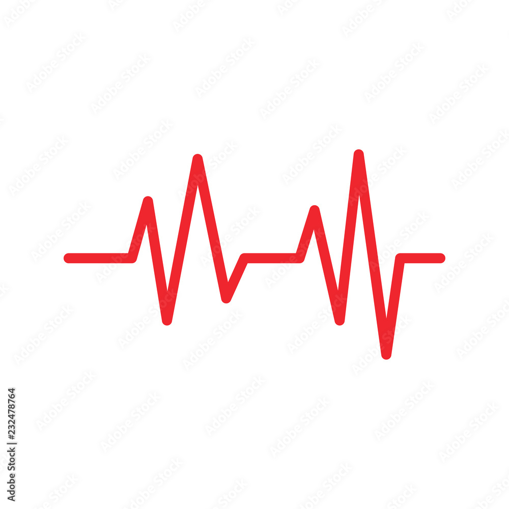 Heart beat ekg graphic design template vector illustration