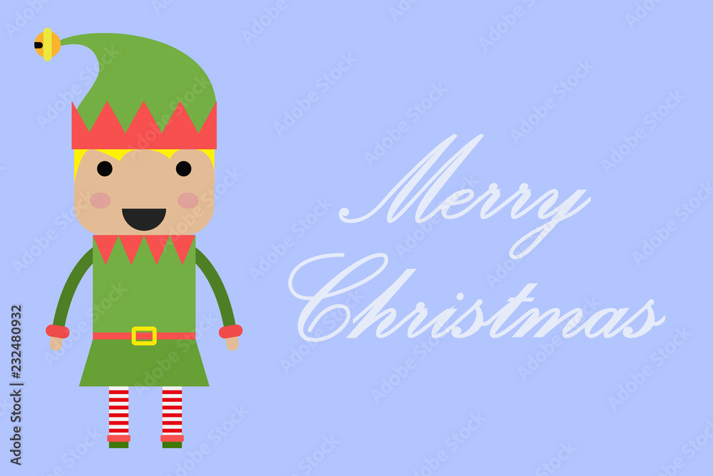 Felicitación de navidad con duende de Papa Noel. Felicitación de navidad con duende de Papa Noel.