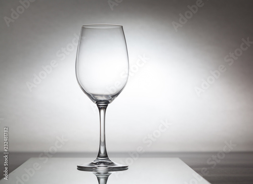 Glass wine glass is onglass