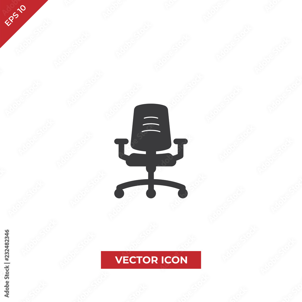 Fototapeta premium Office chair vector icon