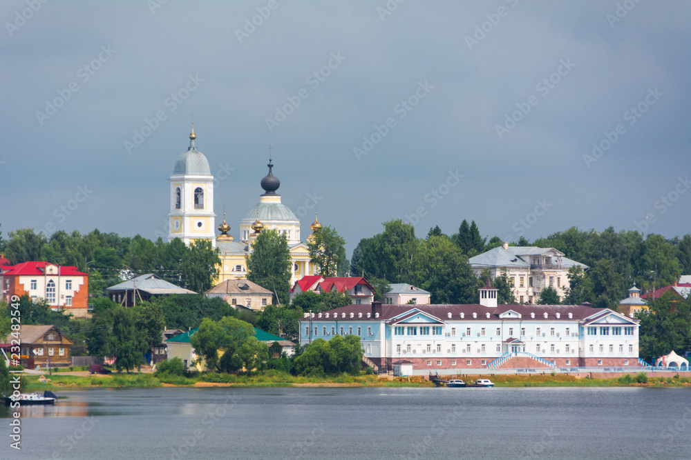 Myshkin, Russia - July 8, 2013: View of the streets of the old Russian city