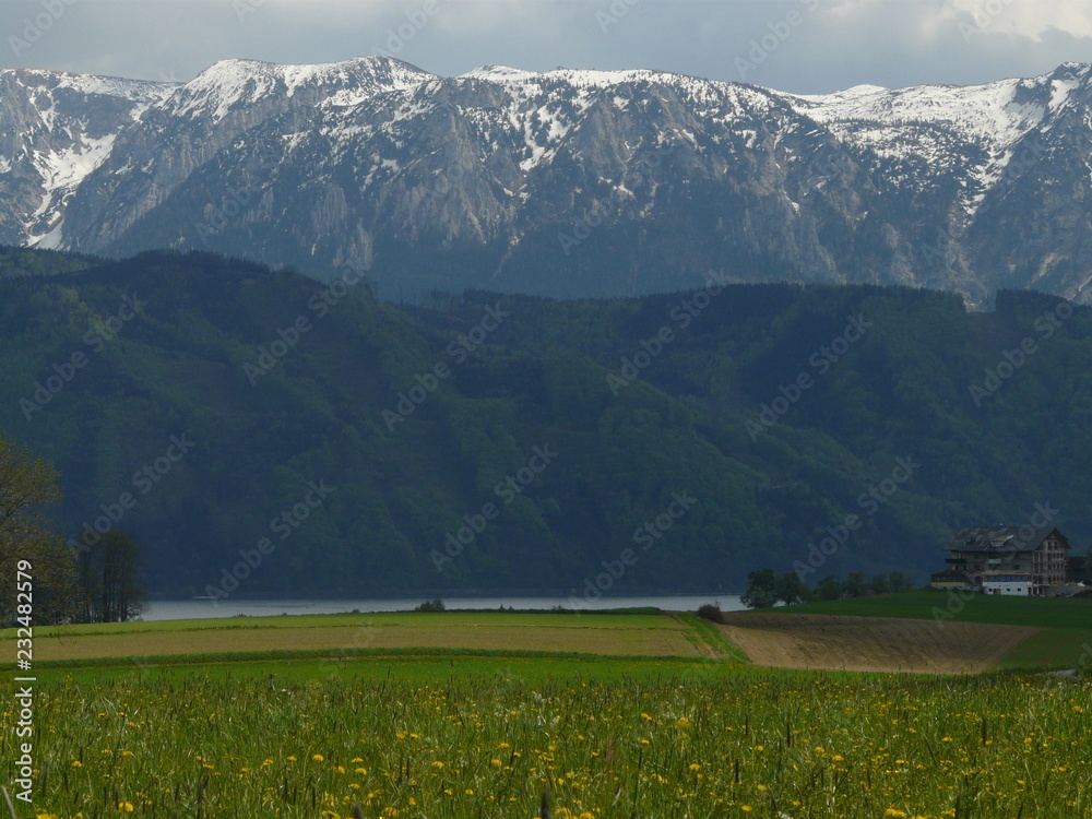 Mountains over Attersee Mountains over Attersee
