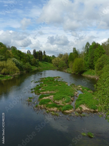 Protva river in Moscow region
