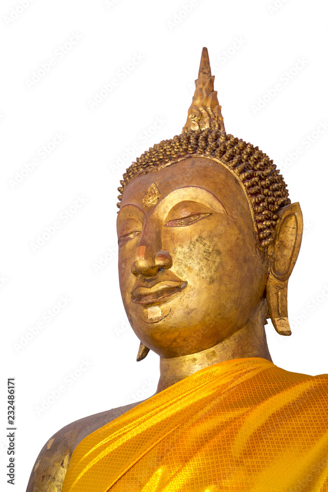 Buddha statue isolated on white background