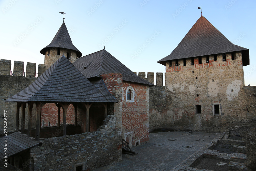Old castle, stone fortress in Kamianets-Podilskyi city in western Ukraine