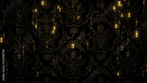 Pi Character Golden Glitter Loop