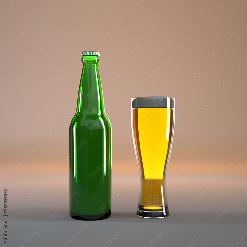 bottle and glass of beer bottle and glass of beer