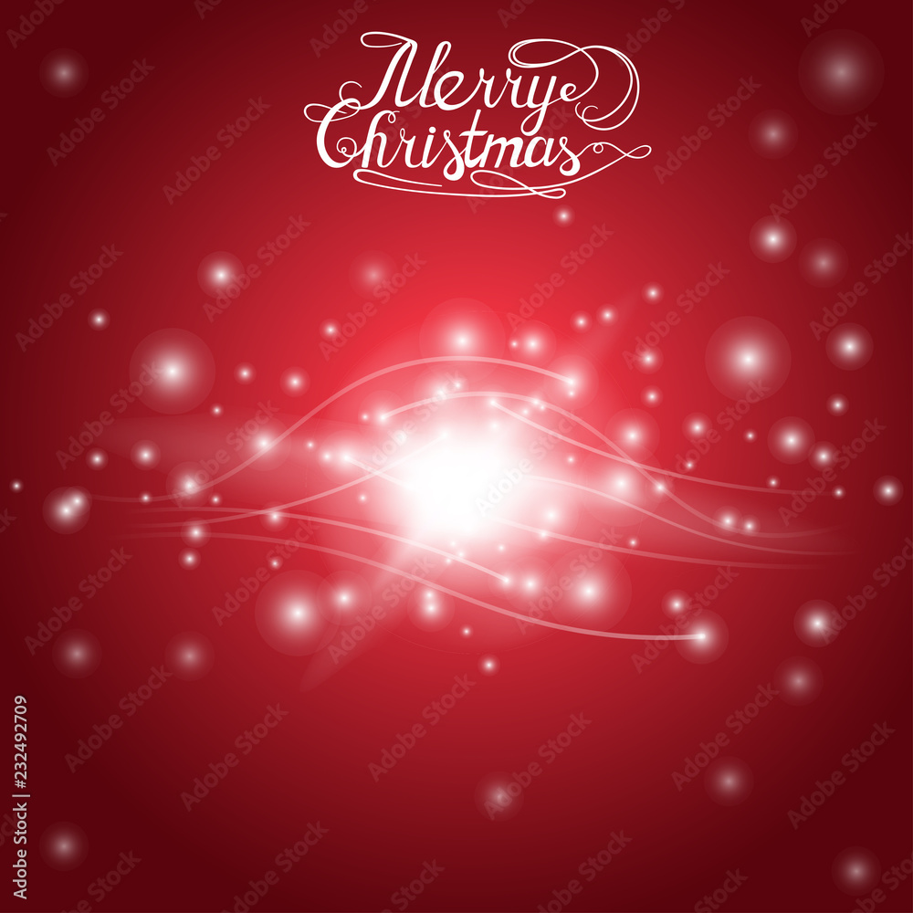 Christmas red texture with bright lights and lines. New year background