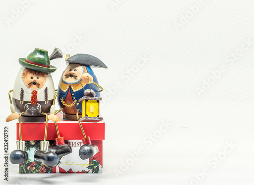 Christmas egg figurines, incense smokers