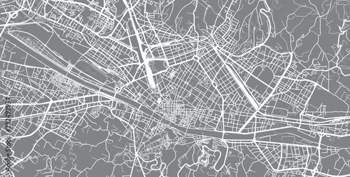 Urban vector city map of Florence, Italy