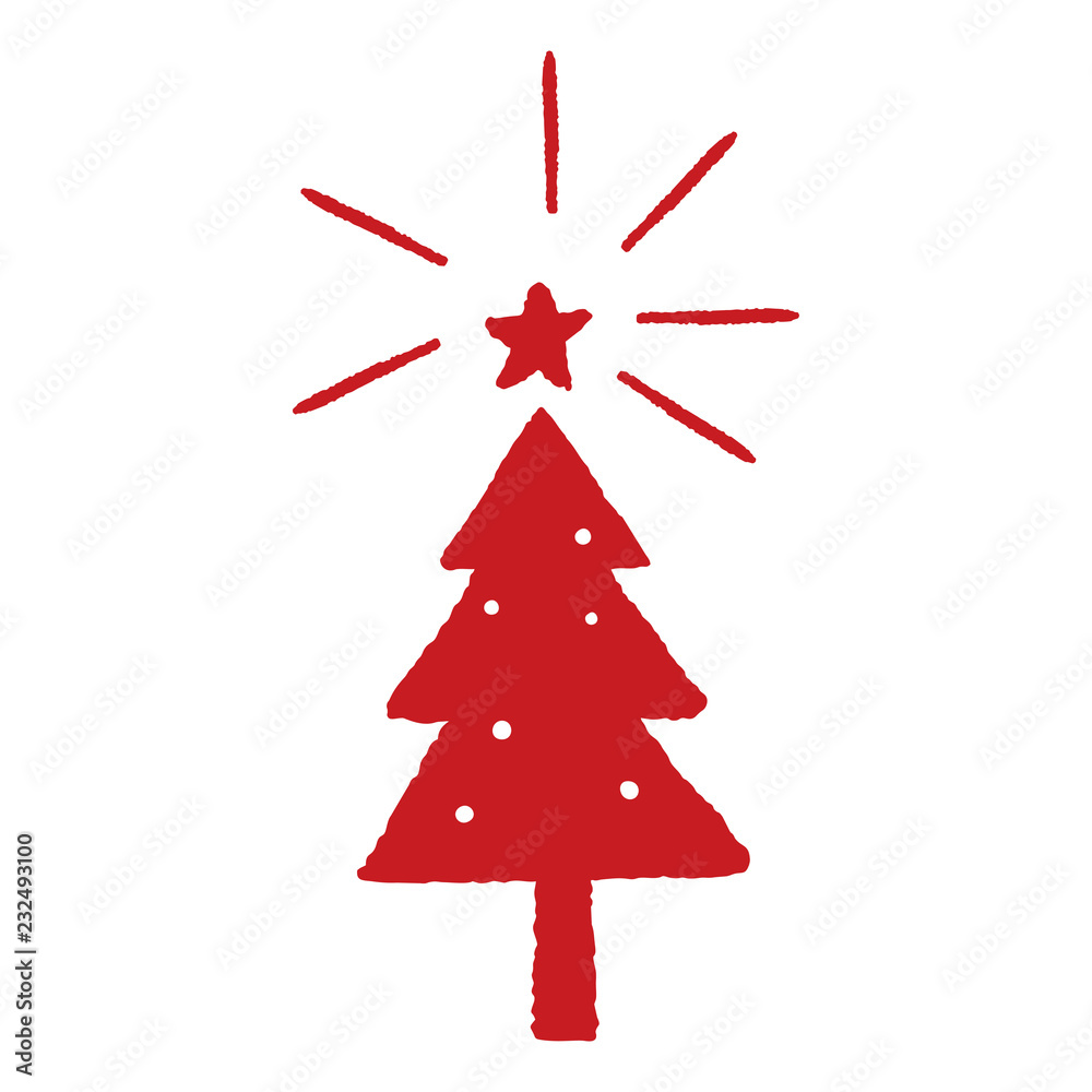 Fototapeta premium Christmas tree illustration vector