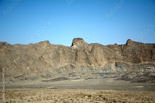 Mountains in the desert around Yazd, Iran