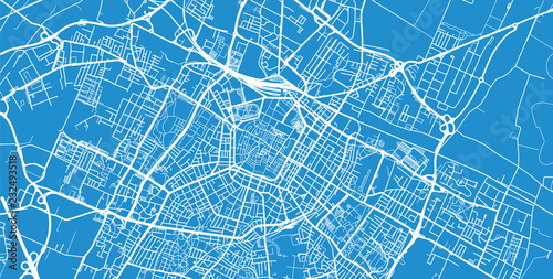 Obraz na płótnie Urban vector city map of Modena, Italy