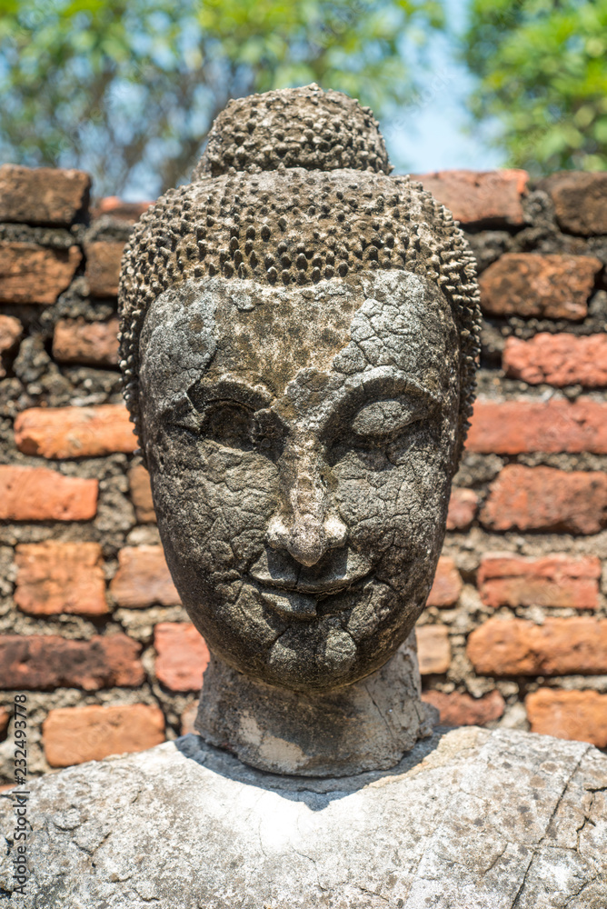 Ancient head of Buddha