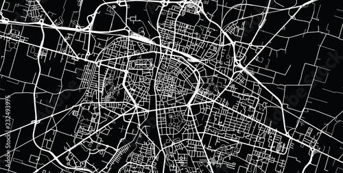 Urban vector city map of Parma, Italy