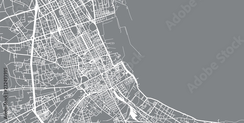 Urban vector city map of Palermo, Italy