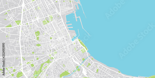 Urban vector city map of Palermo, Italy