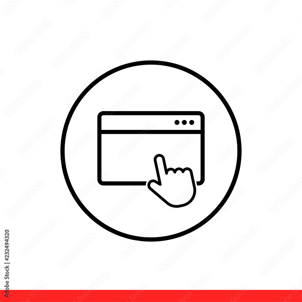 Browser icon, website symbol. Vector illustration Browser icon, website symbol. Vector illustration