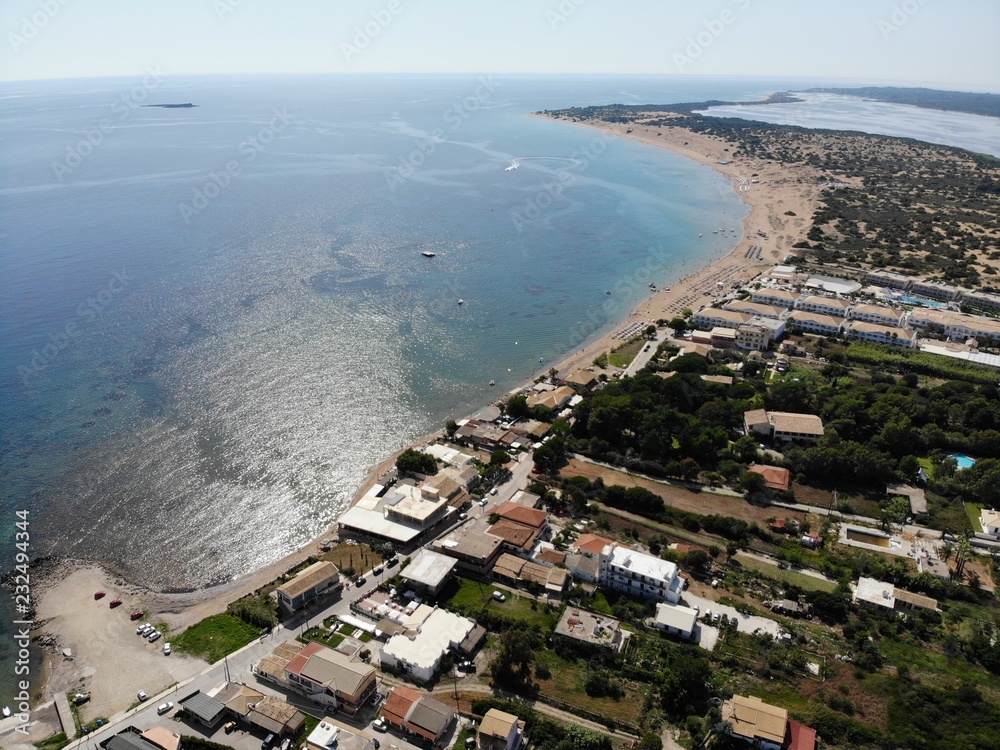 Greece aerial photo taken at the beautiful coastal town of St George South in Greece