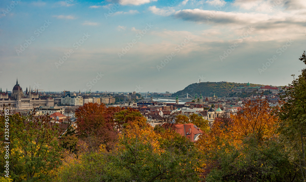Budapest autumn landscape in November