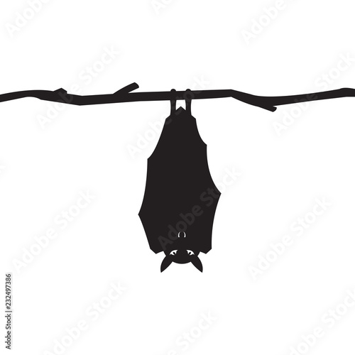 Halloween black bat icon design 