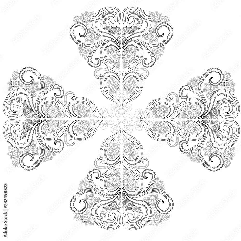Henna tattoo doodle elements on white background. Mehendi flowers vector set. Abstract floral elements in Indian style. Ethnic ornament, coloring book. Henna tattoo doodle elements on white background. Mehendi flowers vector set. Abstract floral elements in Indian style. Ethnic ornament, coloring book.
