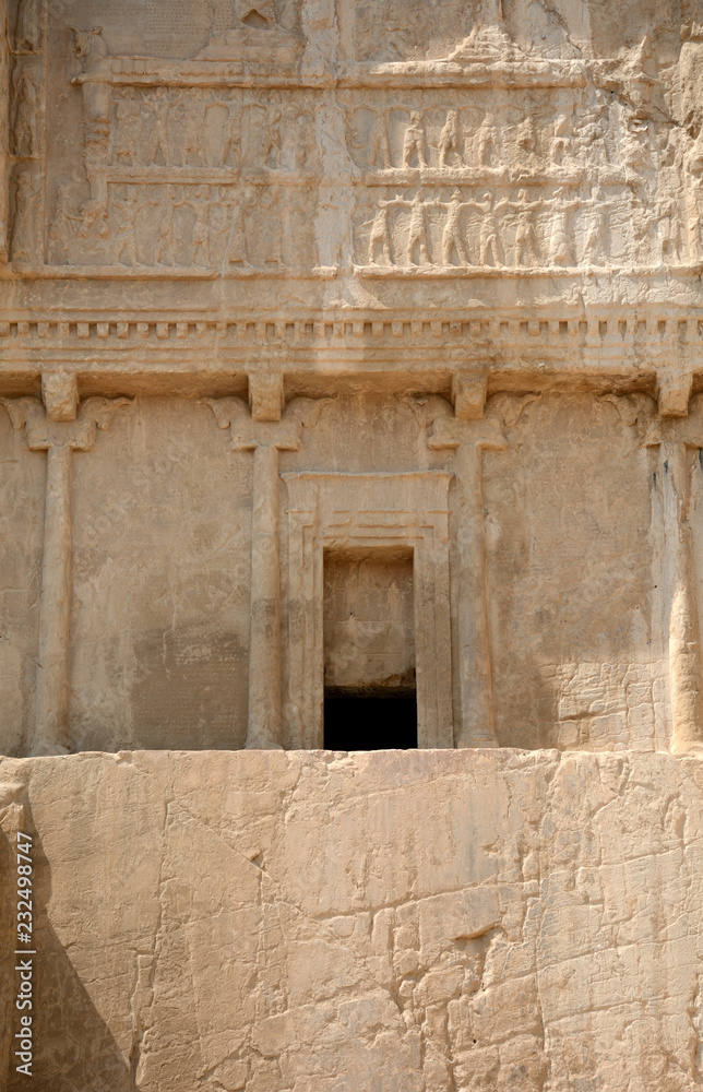 Ancient Persian royal tombs of King Darius and Xerxes, Naqs-e Rostam, Iran Ancient Persian royal tombs of King Darius and Xerxes, Naqs-e Rostam, Iran