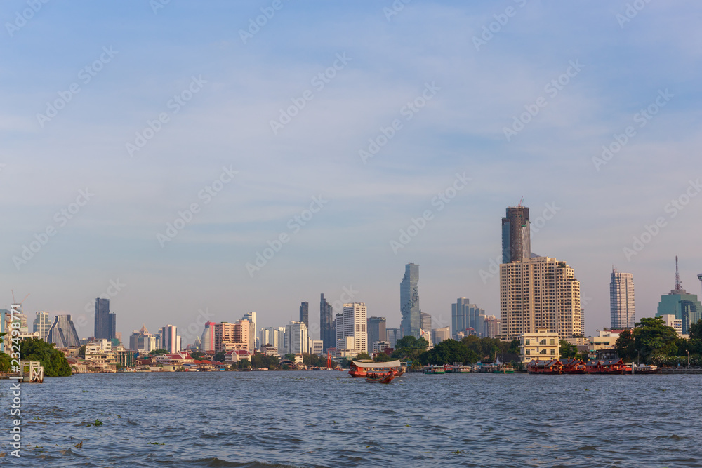 Fototapeta premium View of capital city and the river
