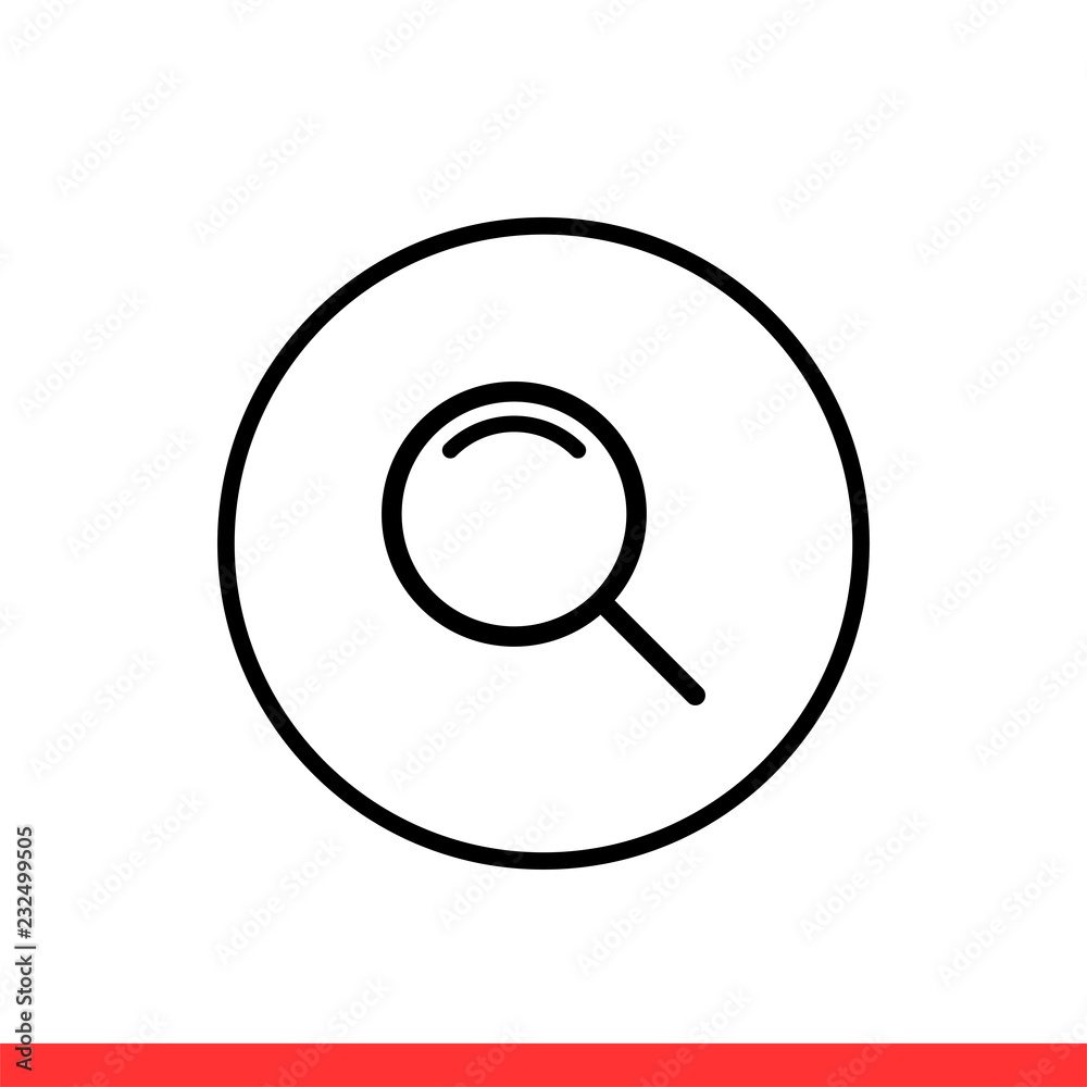 Search icon, magnifying symbol. Vector illustration