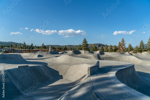 Mammoth Lakes Skate Park on a summer day