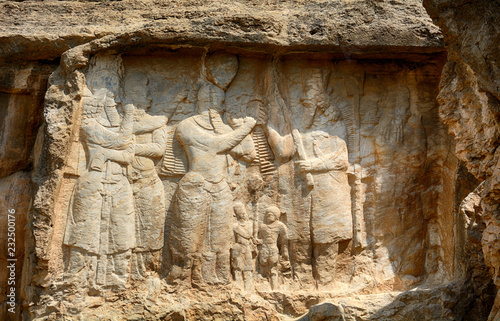 Sasanid relief, Naqs-e Rajab, Iran photo