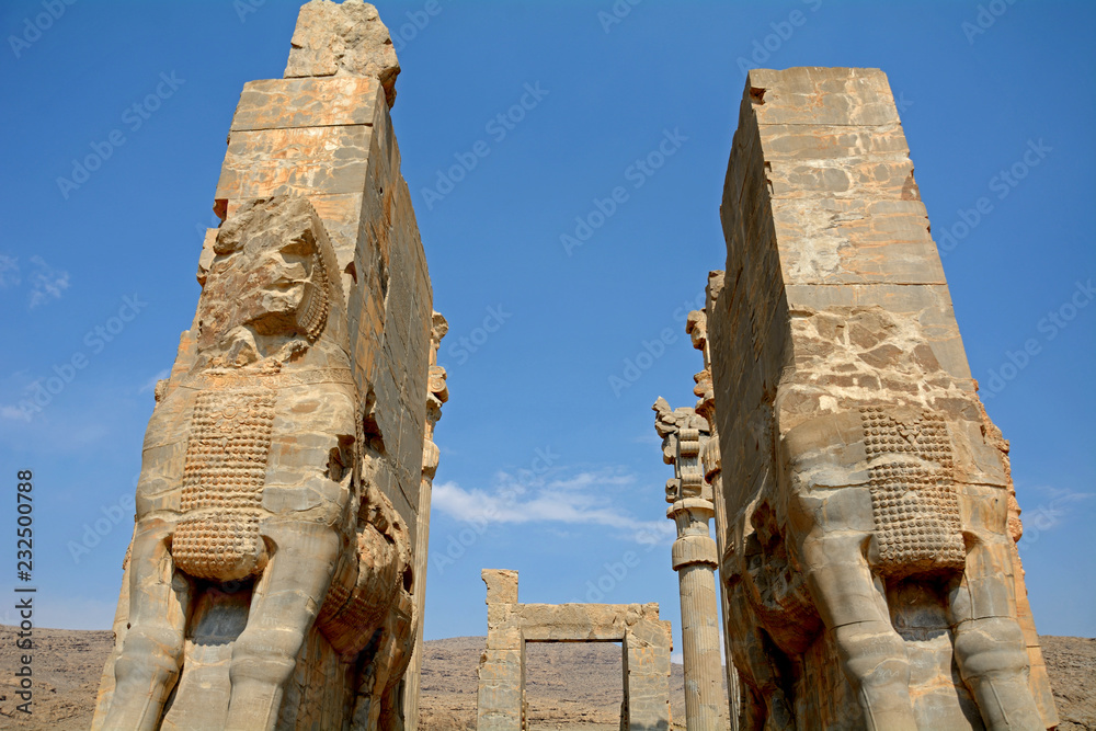 Ruins of the ancient Persian capital city of Persepolis, Iran