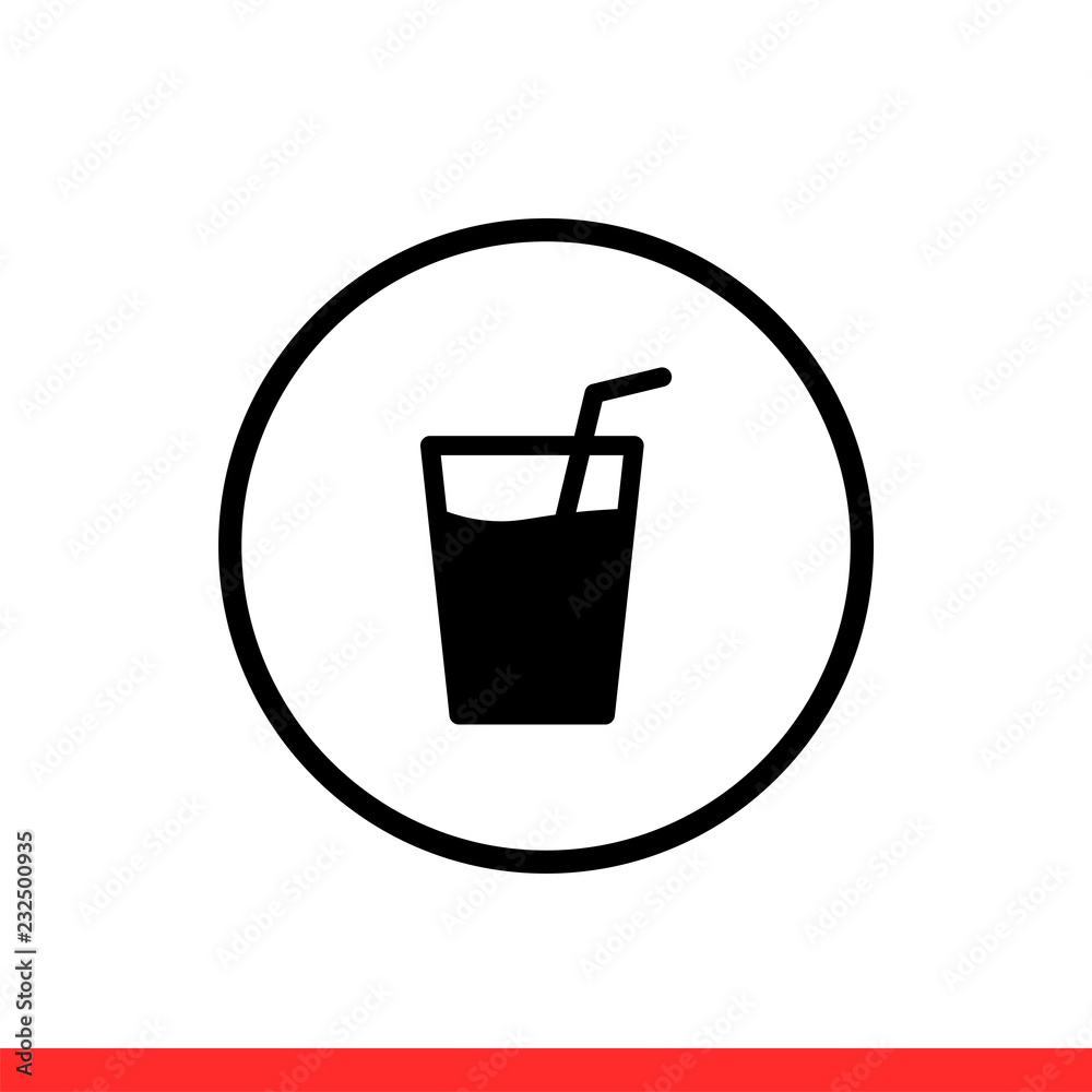 Water glass icon, vector illustration