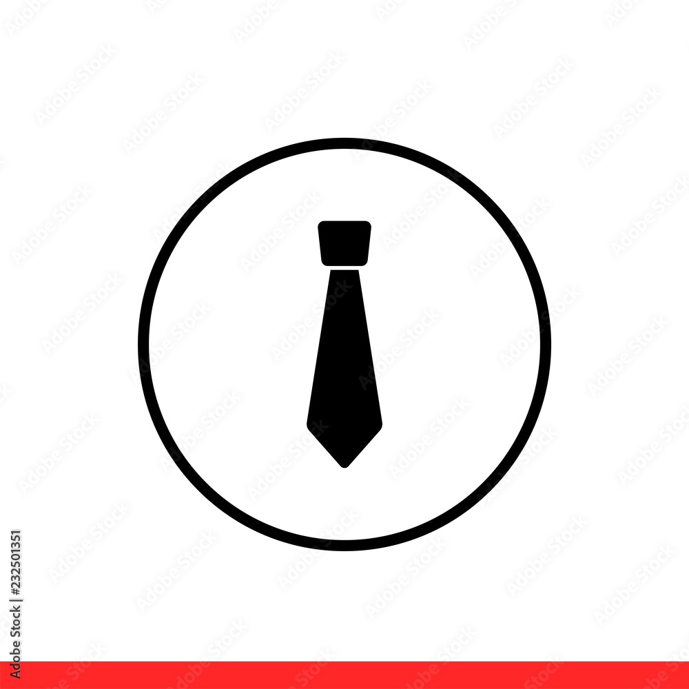 Tie icon, necktie symbol. Vector illustration Tie icon, necktie symbol. Vector illustration
