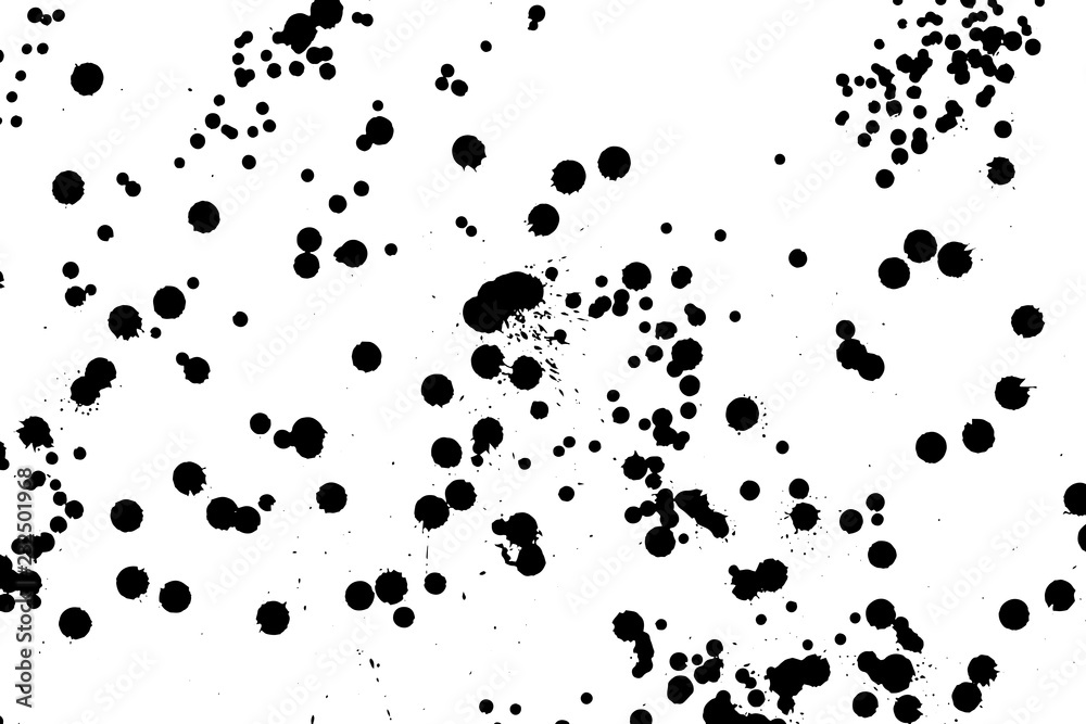 Ink grunge drops texture. Black hand drawn splashes and stains on white background. Ink grunge drops texture. Black hand drawn splashes and stains on white background.