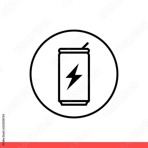 Energy drink icon, vector illustration