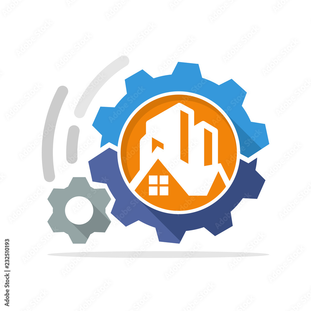 Vector illustration icon with the concept of process management system for the development of construction projects Vector illustration icon with the concept of process management system for the development of construction projects